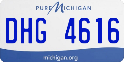 MI license plate DHG4616