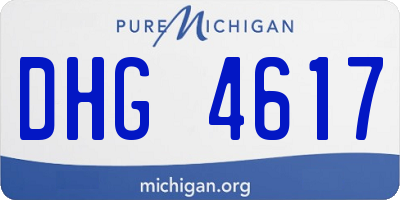 MI license plate DHG4617