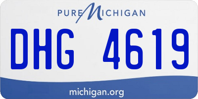 MI license plate DHG4619