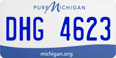 MI license plate DHG4623