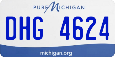 MI license plate DHG4624