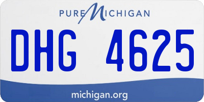 MI license plate DHG4625
