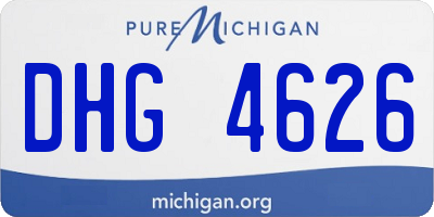 MI license plate DHG4626