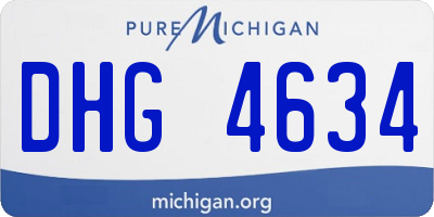 MI license plate DHG4634