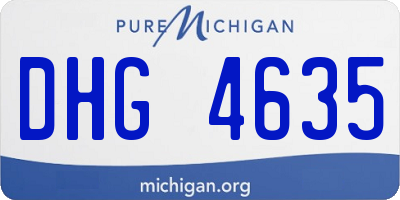 MI license plate DHG4635