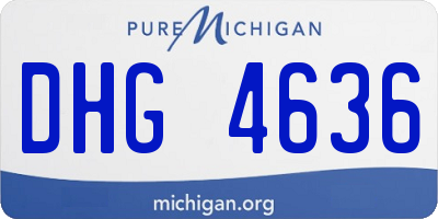 MI license plate DHG4636