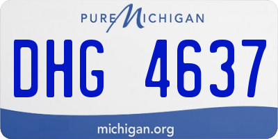 MI license plate DHG4637