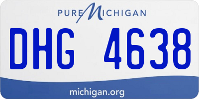MI license plate DHG4638