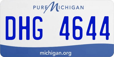MI license plate DHG4644
