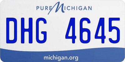 MI license plate DHG4645