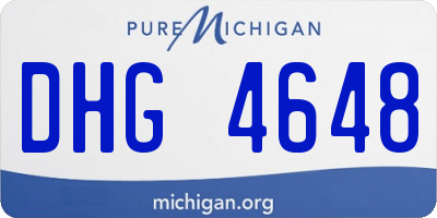 MI license plate DHG4648
