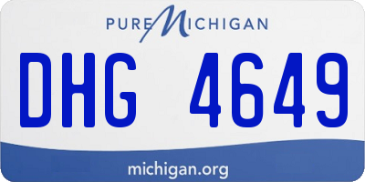 MI license plate DHG4649