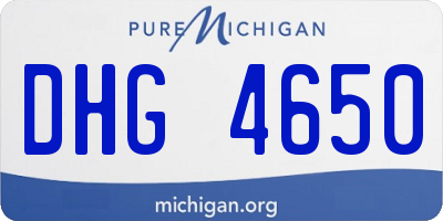 MI license plate DHG4650