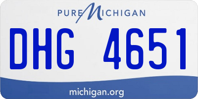 MI license plate DHG4651