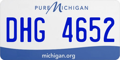 MI license plate DHG4652