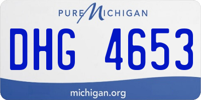MI license plate DHG4653