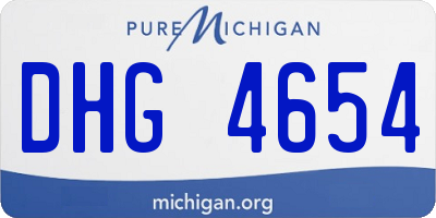 MI license plate DHG4654