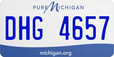 MI license plate DHG4657
