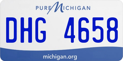 MI license plate DHG4658