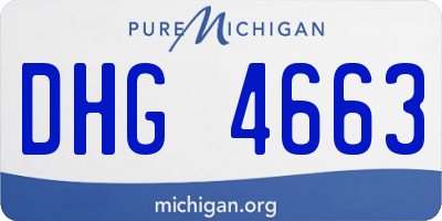 MI license plate DHG4663
