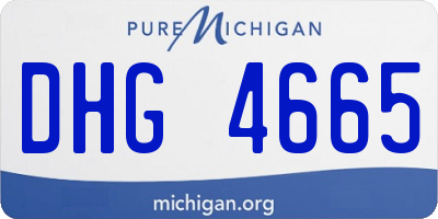 MI license plate DHG4665