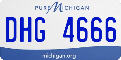 MI license plate DHG4666
