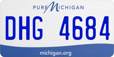 MI license plate DHG4684