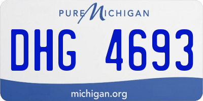 MI license plate DHG4693