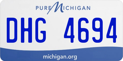 MI license plate DHG4694