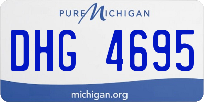 MI license plate DHG4695