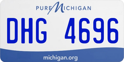 MI license plate DHG4696