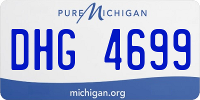 MI license plate DHG4699