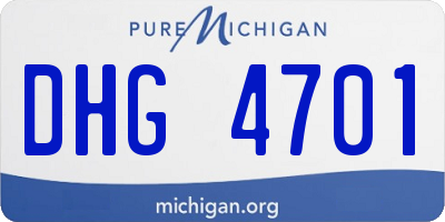 MI license plate DHG4701