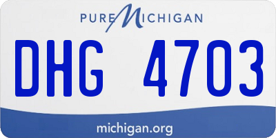 MI license plate DHG4703