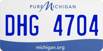 MI license plate DHG4704