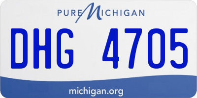 MI license plate DHG4705