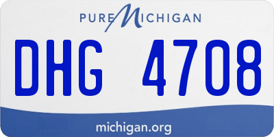 MI license plate DHG4708