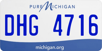 MI license plate DHG4716