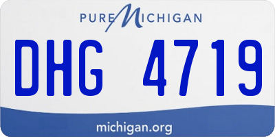 MI license plate DHG4719