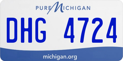 MI license plate DHG4724
