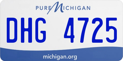 MI license plate DHG4725