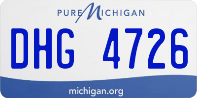 MI license plate DHG4726