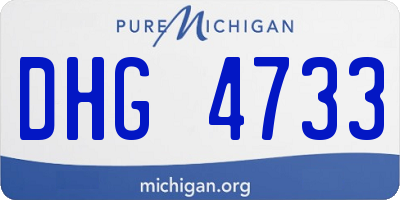 MI license plate DHG4733