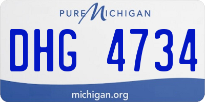 MI license plate DHG4734