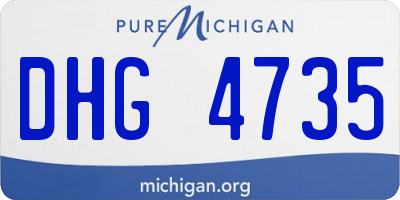 MI license plate DHG4735