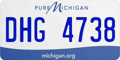 MI license plate DHG4738