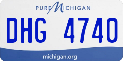 MI license plate DHG4740