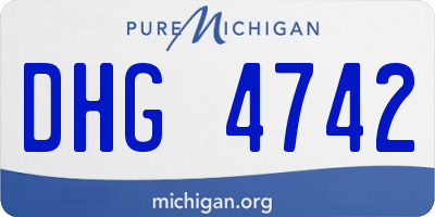 MI license plate DHG4742