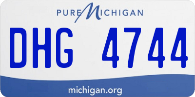 MI license plate DHG4744