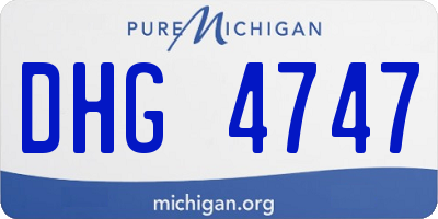 MI license plate DHG4747